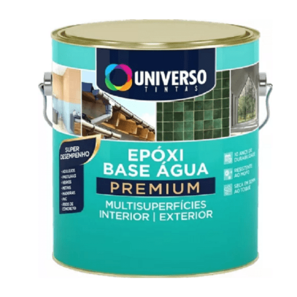 Lata da tinta Universo Epóxi Base Água Multisuperfícies Premium na cor branco acetinado